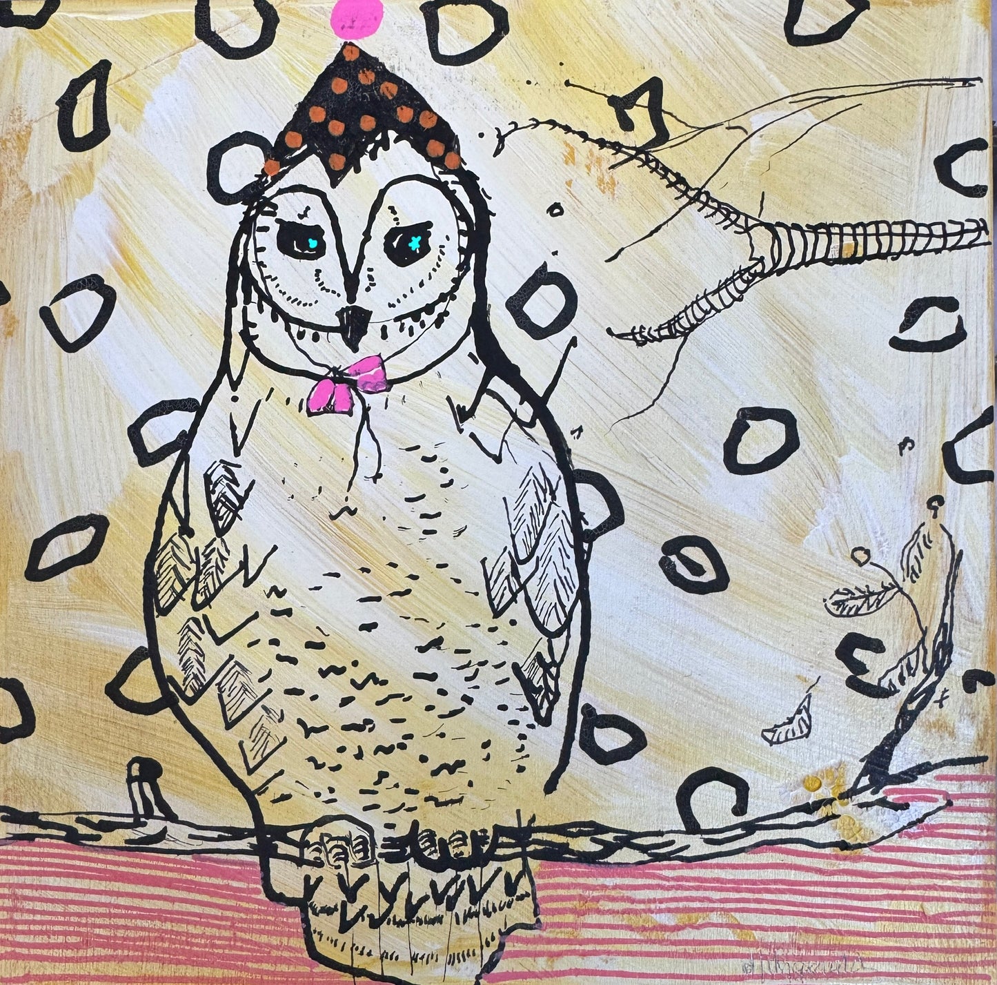 Owl 6x6in